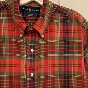 MEN’S Ralph Lauren Polo plaid long sleeve button down. Excellent condition.